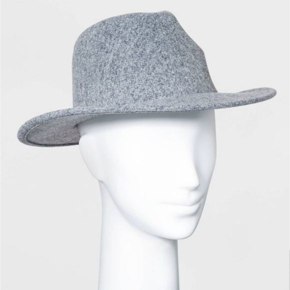 Universal Thread Gray Felt Wool Look New w/Tags Womens Adjustable Fedora - Picture 2 of 9